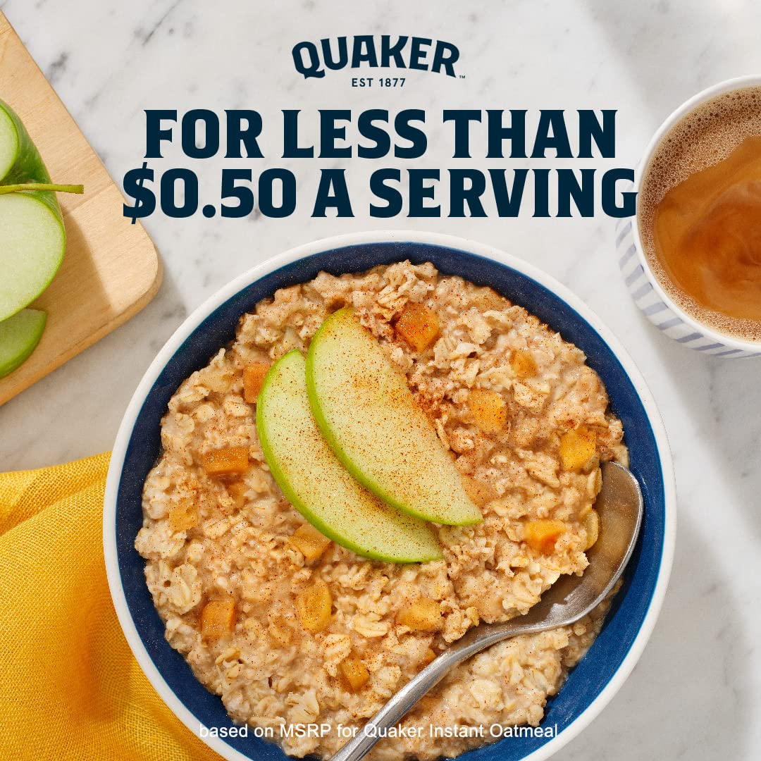 **48 Pack Quaker Instant Oatmeal Maple Brown Sugar 1.51 oz Packets**