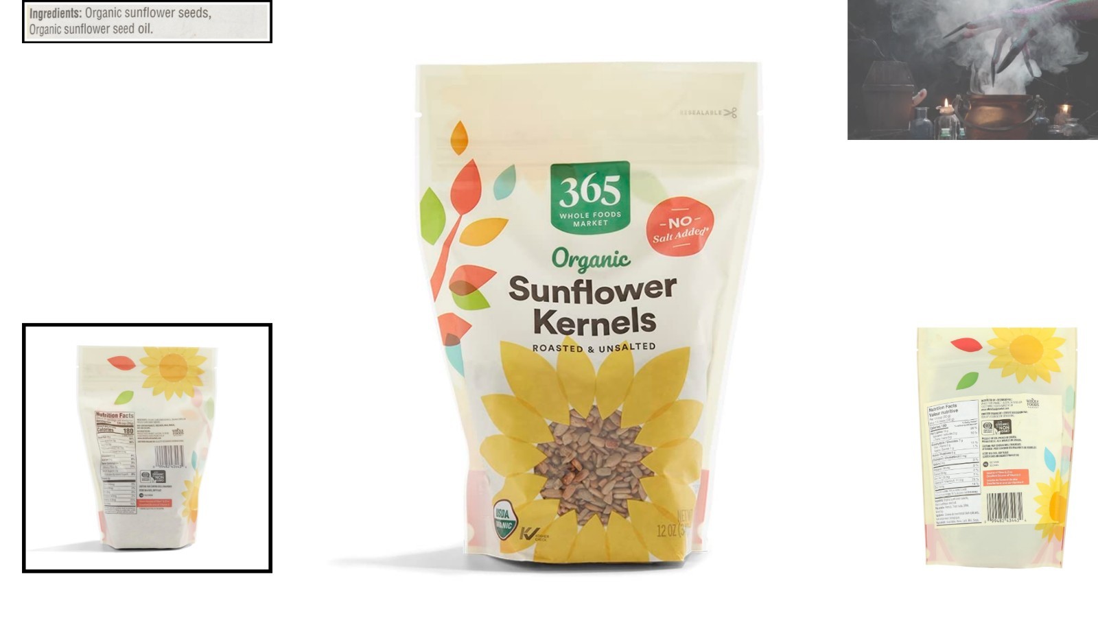 365 Organic Roasted Sunflower Kernels, 12 Ounce – Perfect for Healthy Snacking