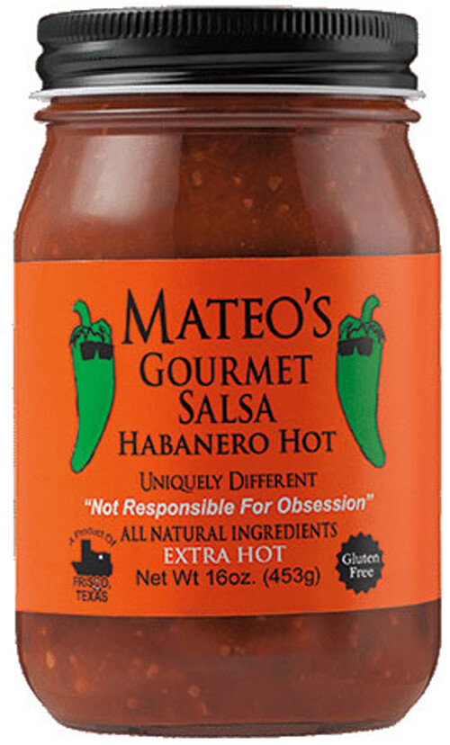 Mateo’s Gourmet Habanero Extra Hot Salsa – 16 oz (Pack of 3)