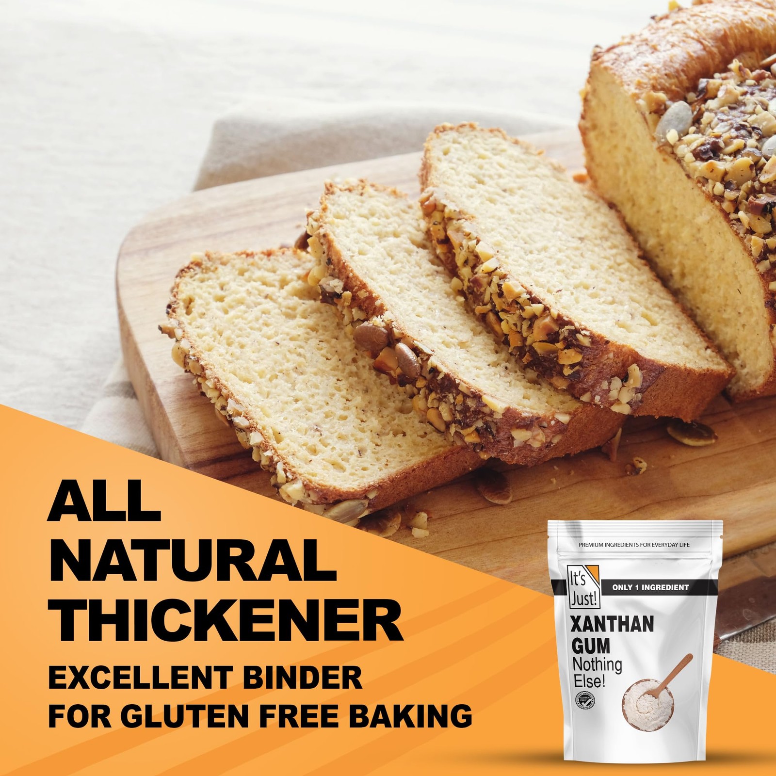 It’s Just – Xanthan , 8oz, Batch Tested Gluten , Keto Baking, Non-GMO, Thicke…