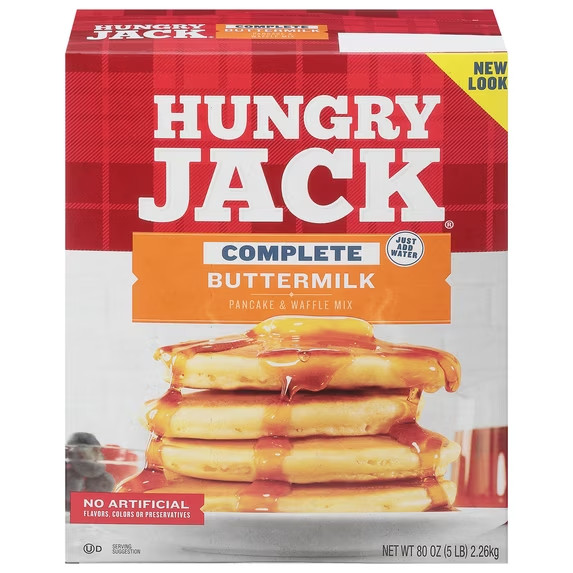Hungry Jack complete Buttermilk Pancake Mix & waffle Mix 5 Lb Box……..