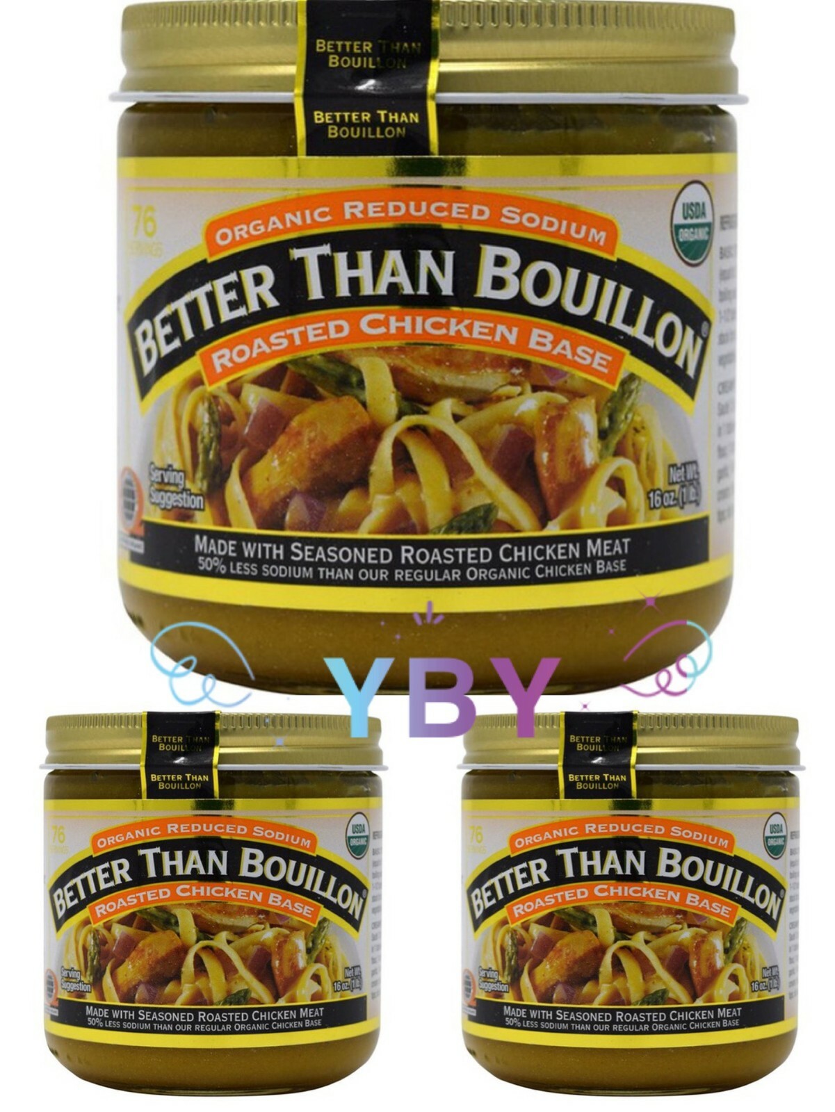 3 Packs Better Than Bouillon Organic Roasted Chicken Base Bouillon 21 oz Each