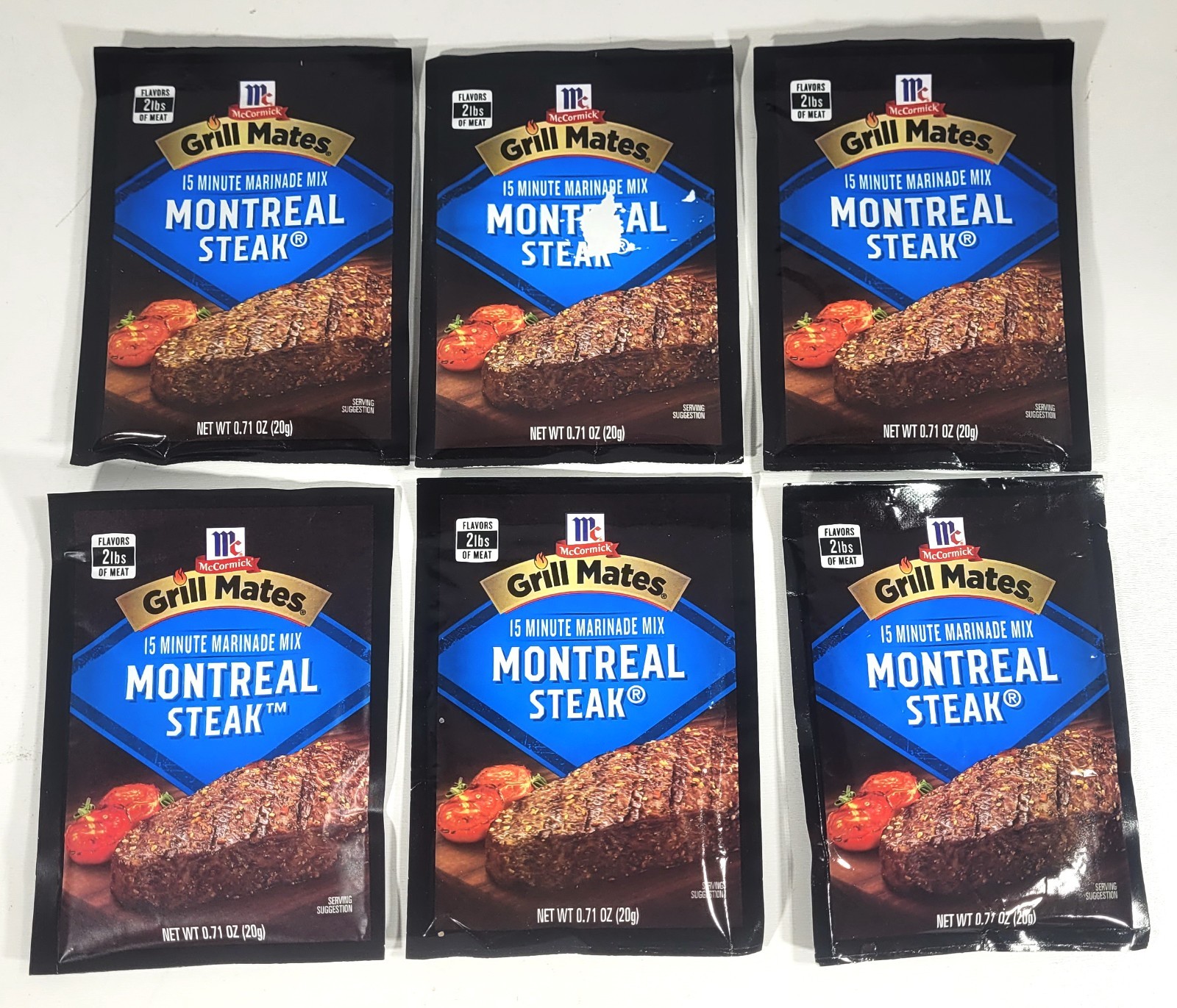 McCormick Grill Mates Montreal Steak 15 Min Marinade Mix (6 Pack – 0.71 oz Ea)