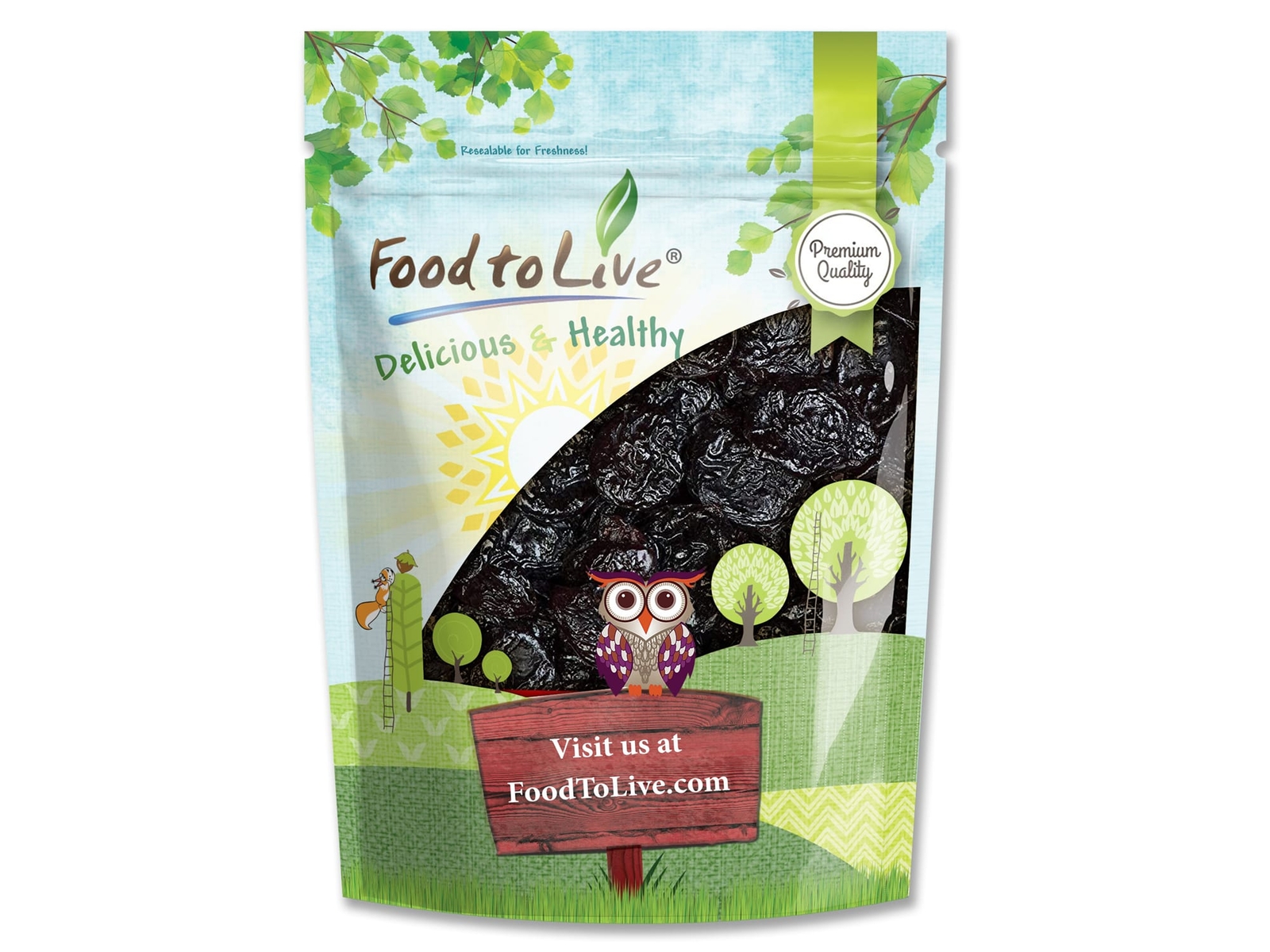 Pitted Prunes – Kosher, Raw, Vegan – by Food To Live