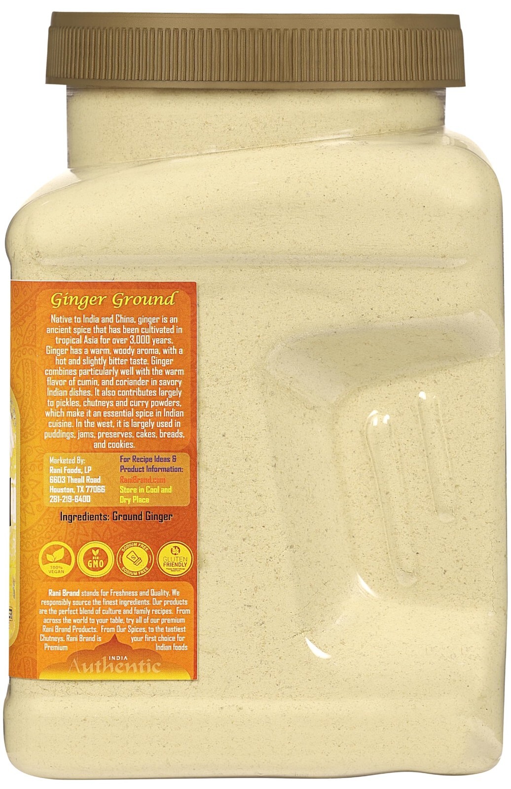 Rani Ginger (Adarak) Powder Ground, Spice 28oz (1.75lbs) 800g PET Jar