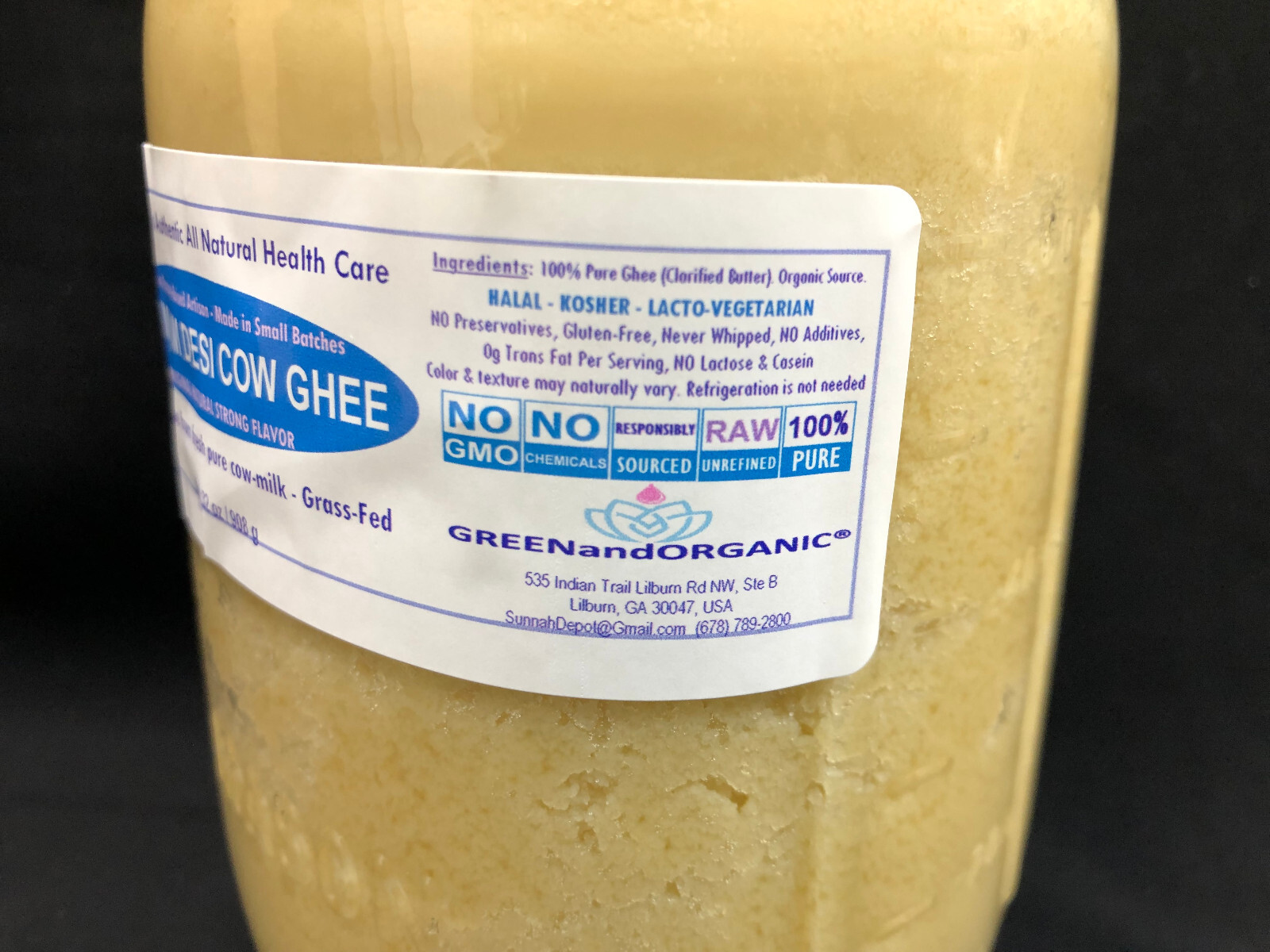 32oz Premium Strong Flavor COW GHEE 100%PURE Desi Indian GrassFed HOMEMADE Glass