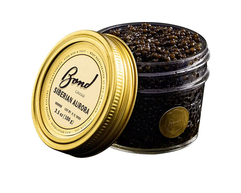 Caspian Siberian Osetra Aurora Black Caviar (Metal Tin/Glass Jar)