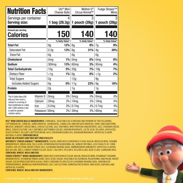 Keebler Sweet & Salty Variety Pack, 10-Count Box, Mother’s Circus, Keebler Fudge