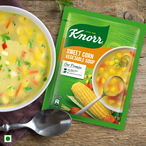 Knorr Instant Sweet Corn Vegetable Soup with Real Vegetables – Serves 4
