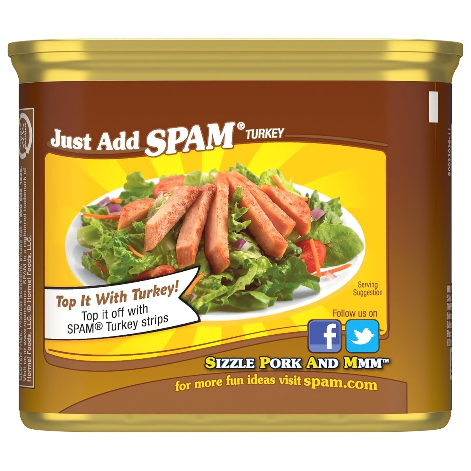 SPAM Oven Roasted Turkey, Canned Meat, 12 oz Can, 12 Pack, Gluten Free, Goodness