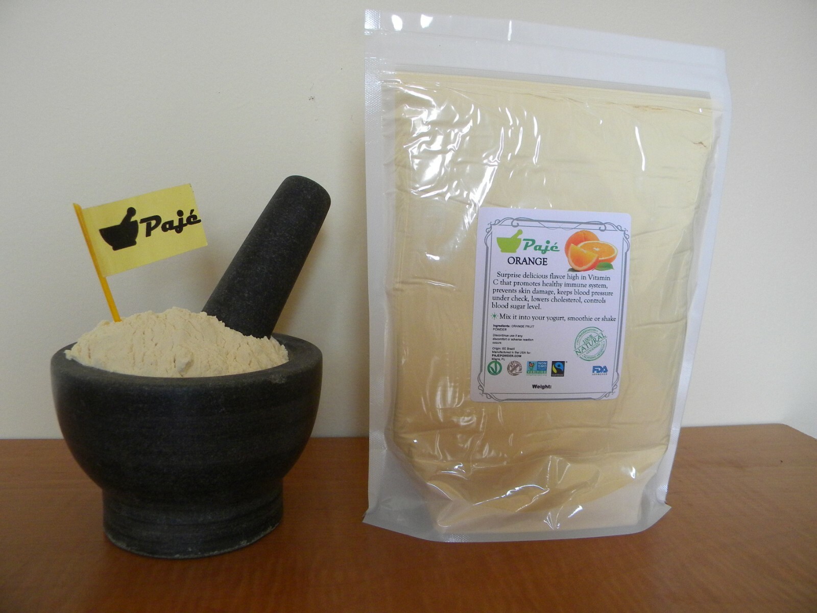 ORANGE powder 8oz 16oz 1lb 32oz 2lb 4lb, VIT C help Immune system and skin PAJE