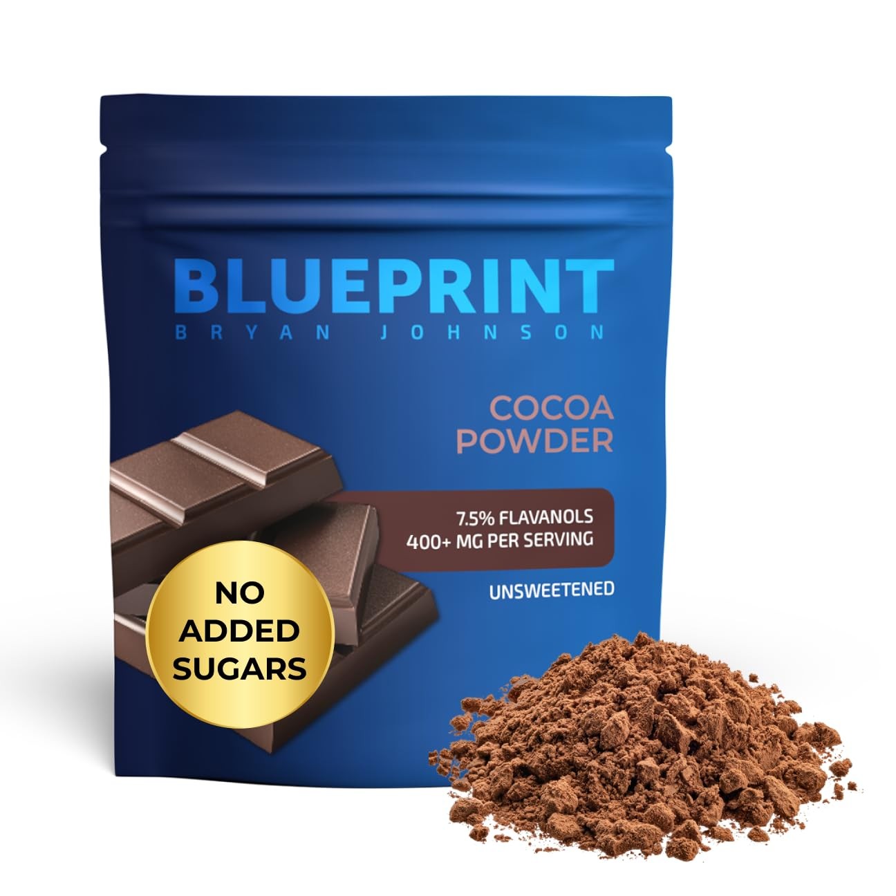Non Dairy Cocoa Powder – 7.5% Flavanols – 100% Pure Cocoa – Low Fat Unsweeten…