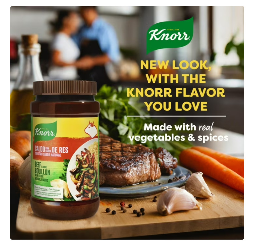 Knorr Shelf-Stable Granulated Beef Bouillon Seasoning, 2.0 lb Jar, 2 pack
