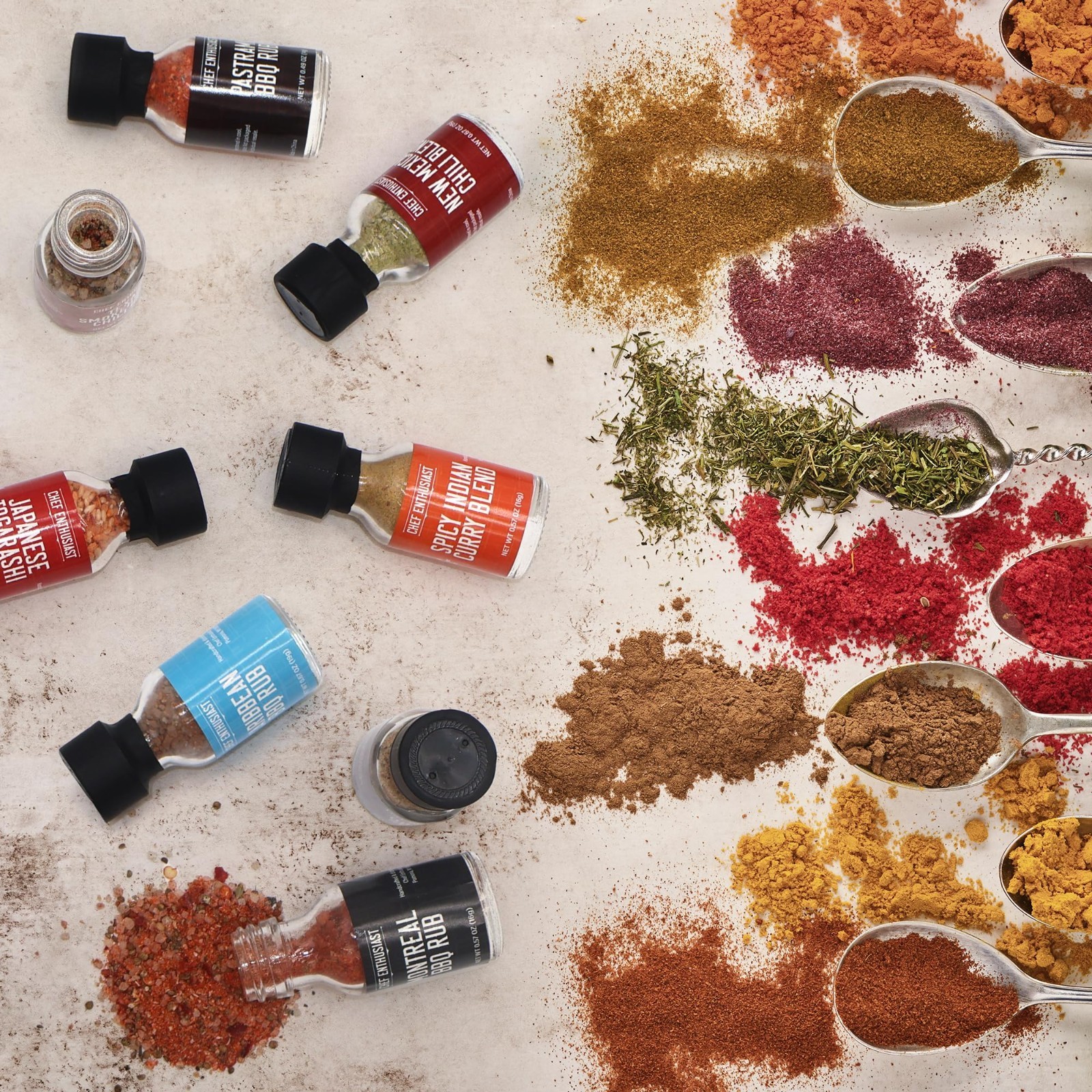 Gourmet BBQ Spice Rub Sampler Gift Set – 24 Unique Grilling Seasonings for Men,