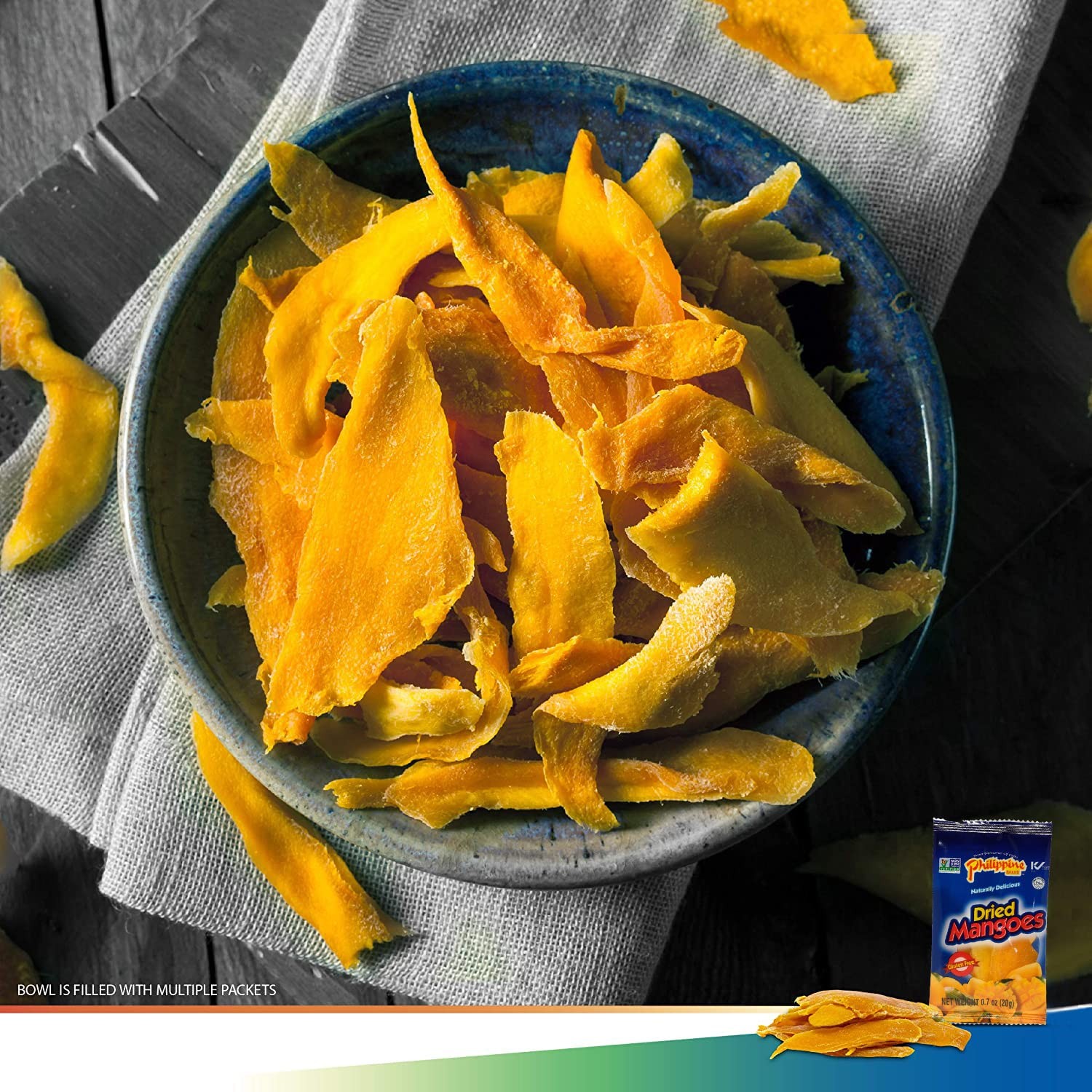 Philippine Brand Dried Mangoes Fruit Snacks- All 0.7 Ounce (Pack of 12)