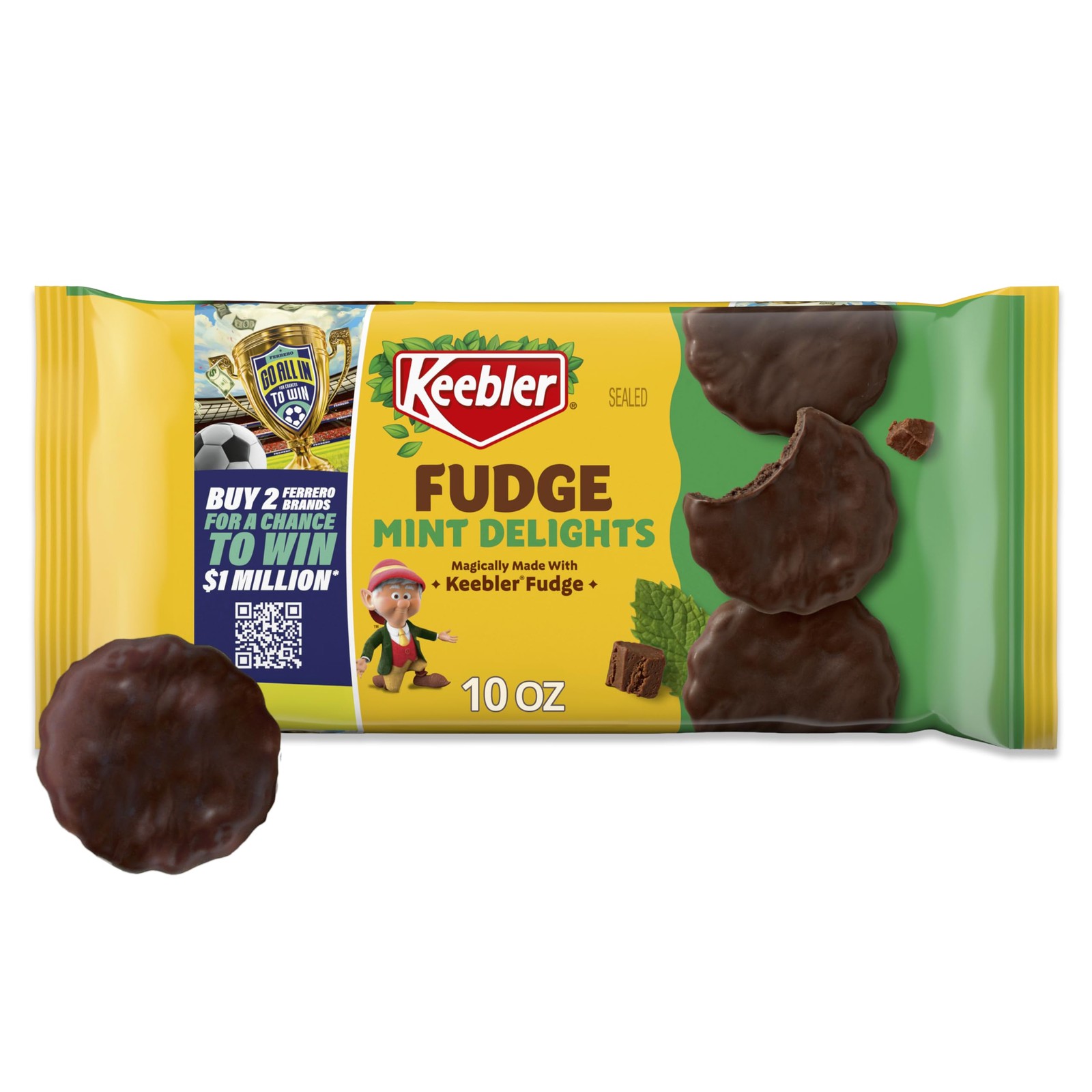 Keebler Grasshopper Mint Cookies, 10oz 10 Ounce (Pack of 1), Brown, Green
