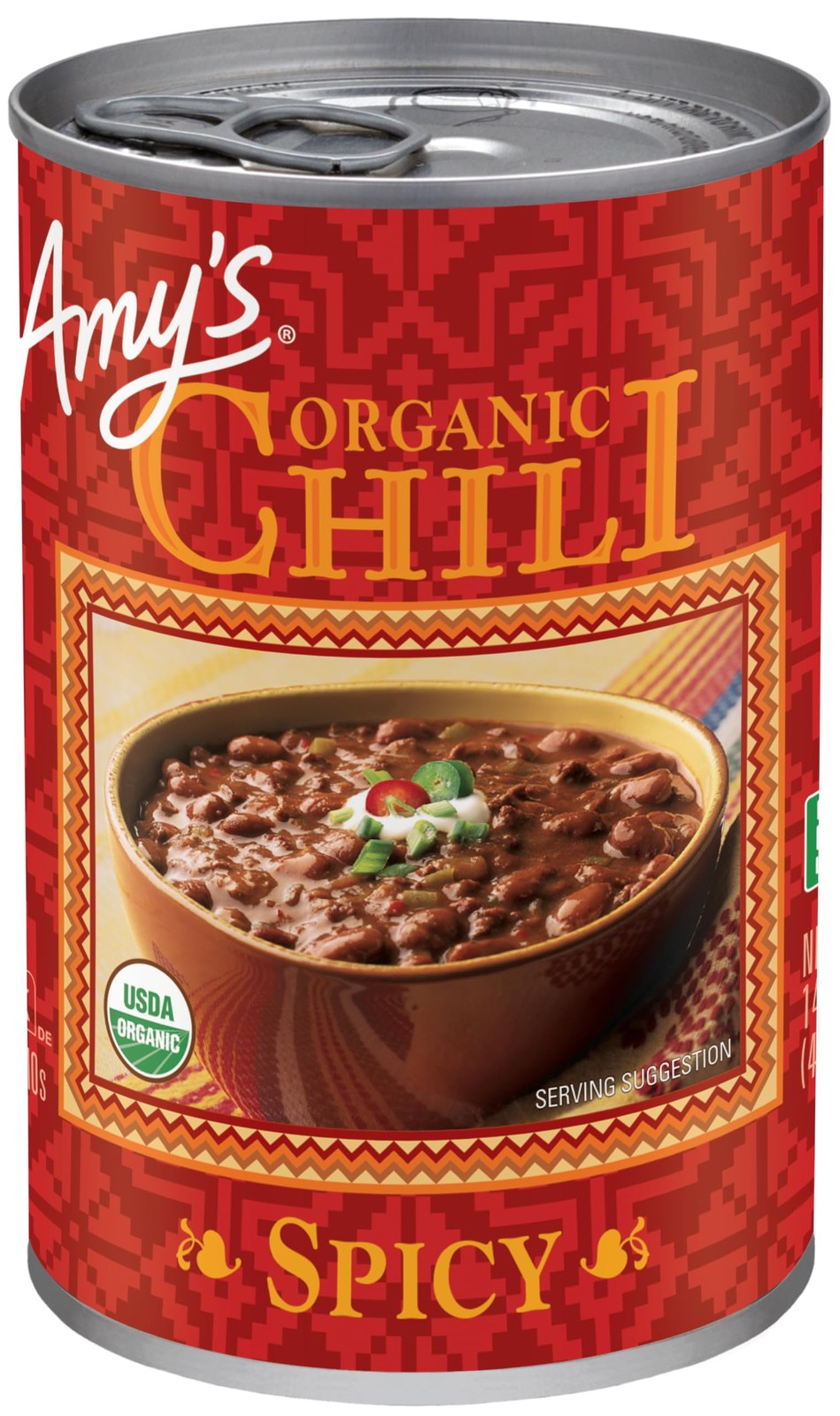Amy’s Organic Chili, Vegan Spicy Gluten Free, 14.7 Ounce (Pack of 1)