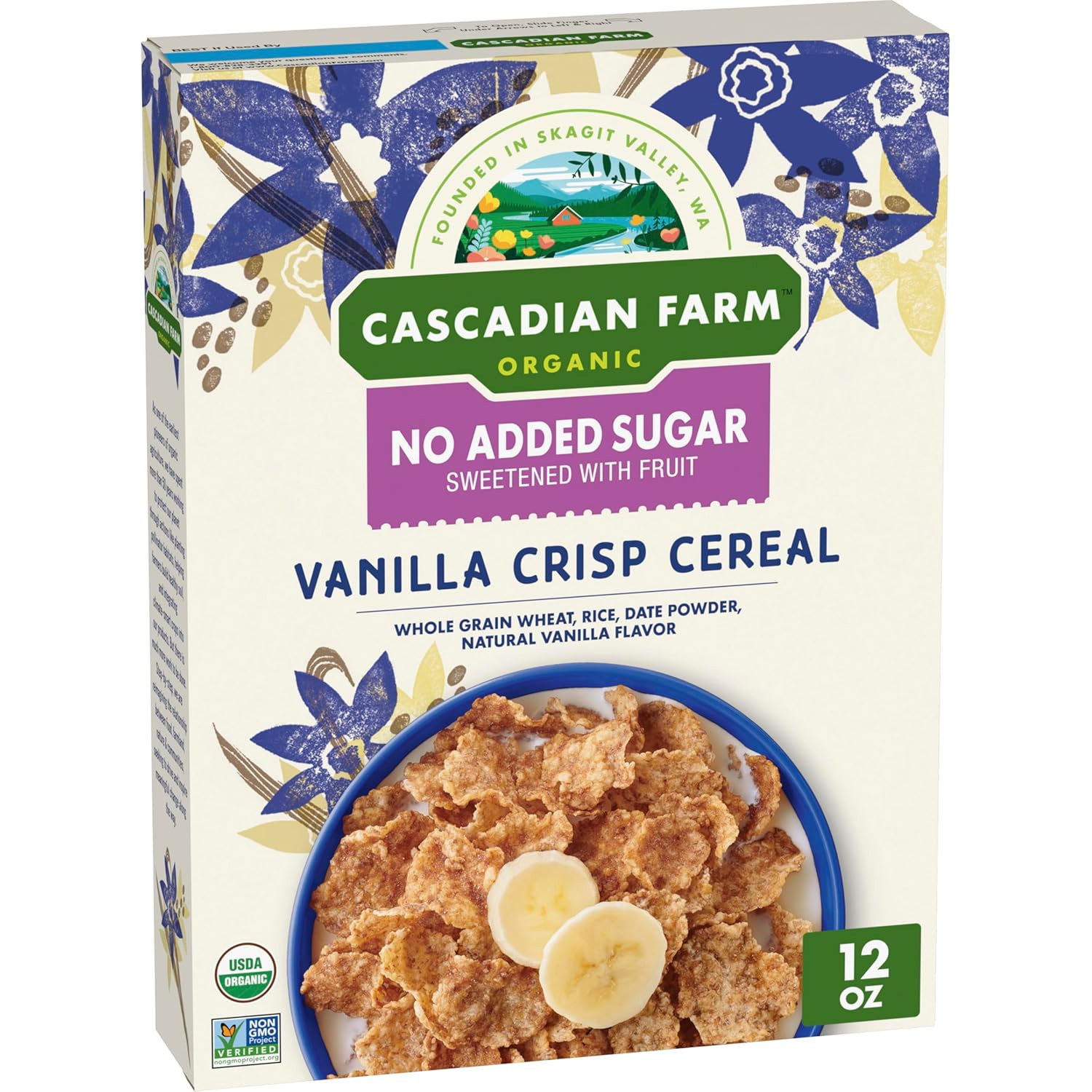 Organic Vanilla Crisp Cereal, No Added Sugar, 12 Oz