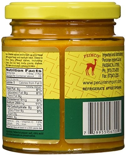 Doña Isabel Aji Amarillo Molido (Yellow Hot Pepper Paste) 7.5oz Single Bottle –
