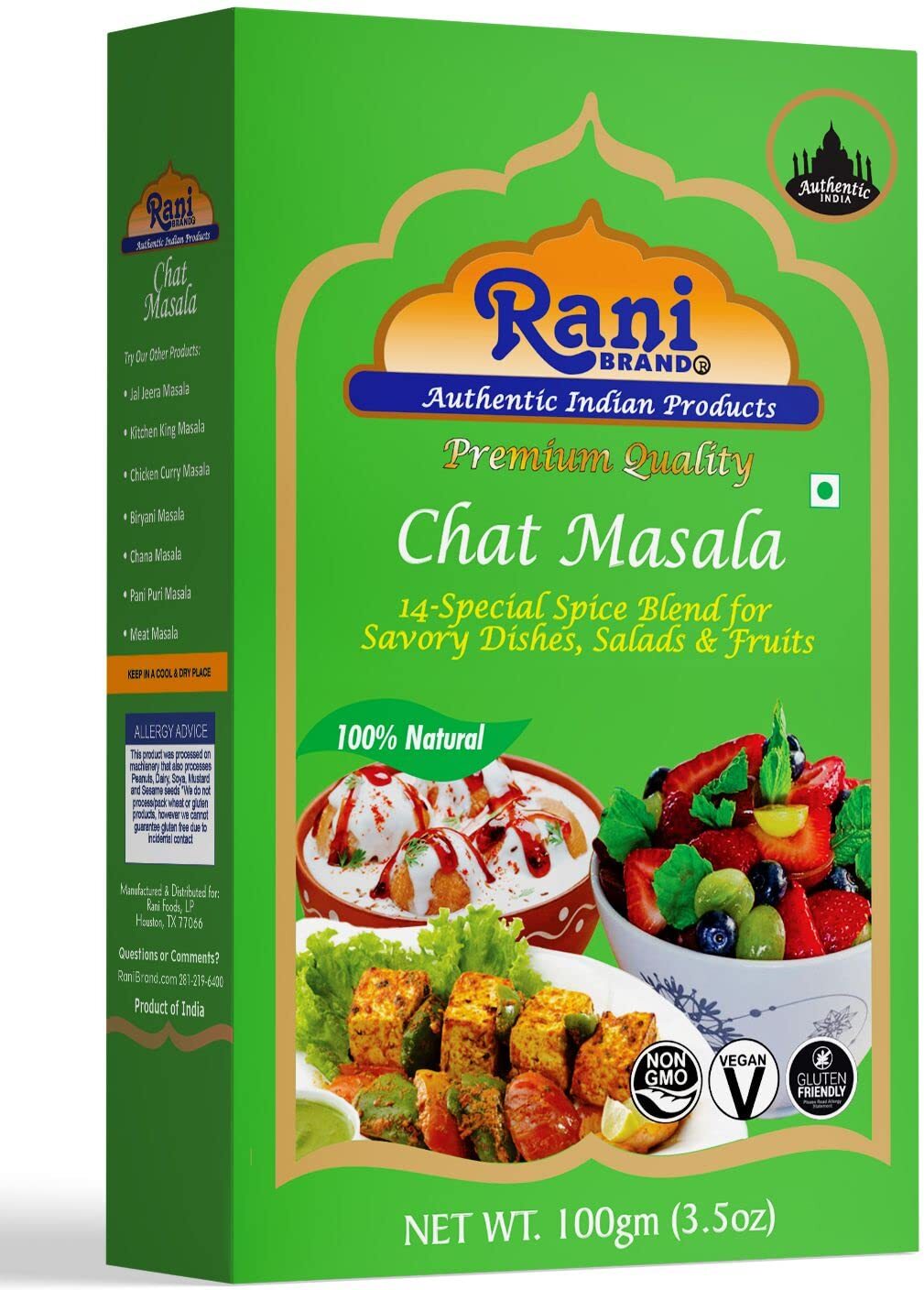 Rani Chat Masala (14 Spice Seasoning Salt) Tangy Indian Seasoning 3.5oz (100g)