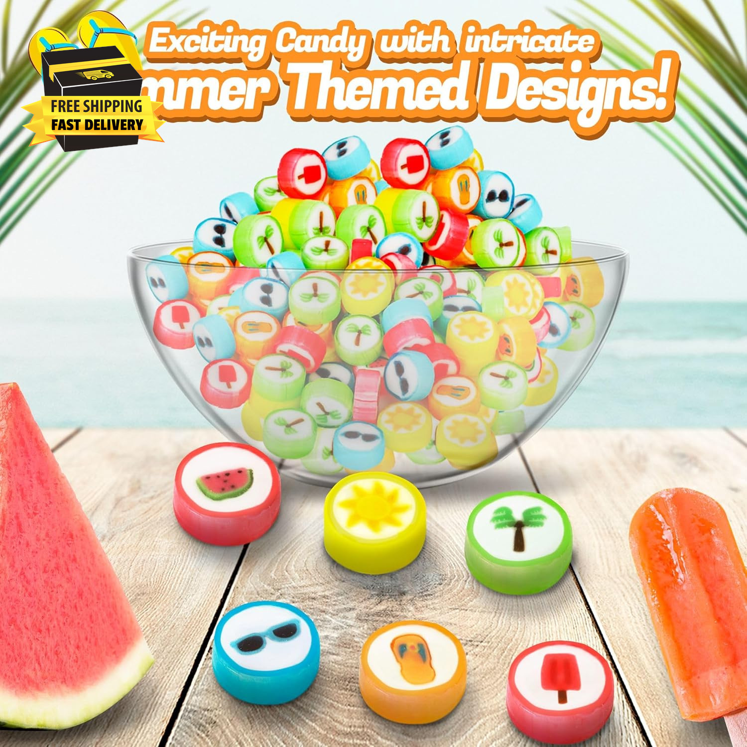 Summer Candy – Hard Candy Bulk 1 Lb Bag of Individually Wrapped Small Candies As