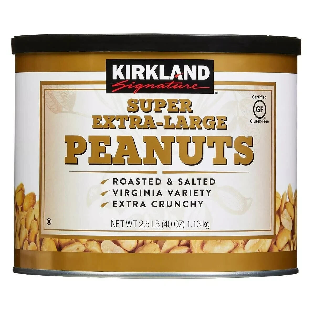 Kirkland Signature Extra-Large Peanuts Virginia Roasted Salted USA, 2.5 pounds