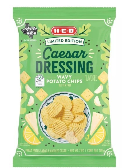 1- Bag H‑E‑B Wavy Potato Chips – Caesar Dressing 7 oz