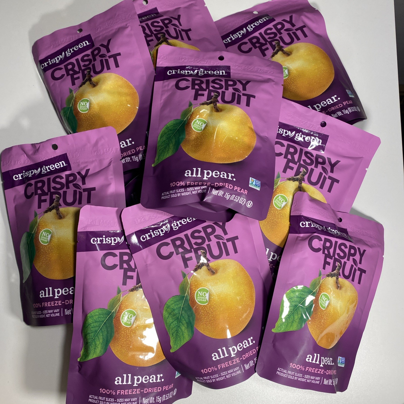 Freeze-Dried Pear Fruit Snacks, 0.53 Oz (Pack of 11), 100% Pure Fruit Non GMO