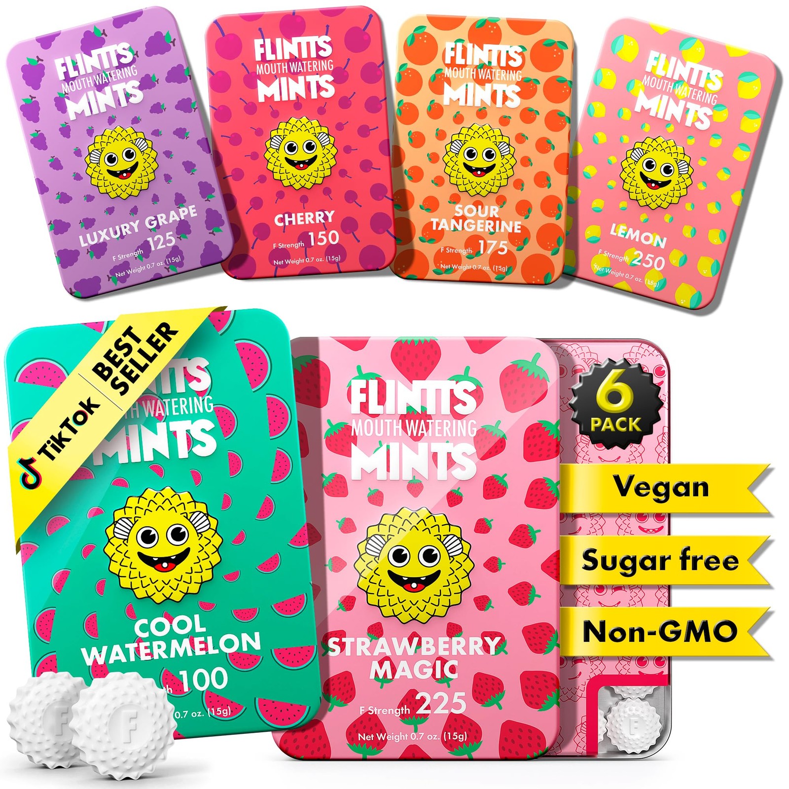 Mints Fruit Troop – Sugar Free Mouthwatering Mints for Dry Mouth Relief & Fre…