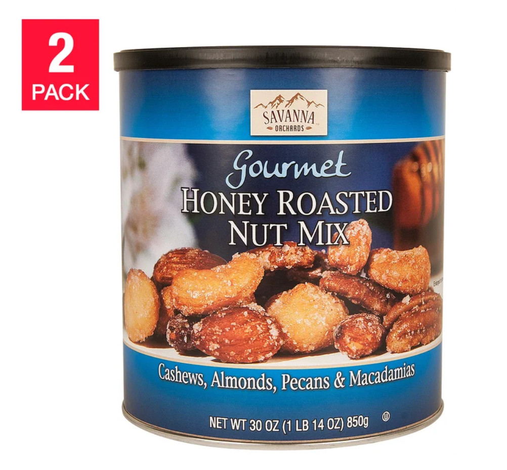 Savanna Honey Roasted Mix Nuts, 30 oz, 2-pack