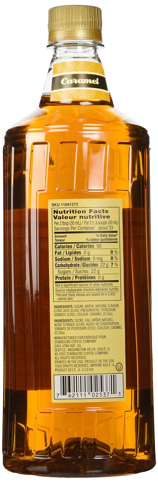 Starbucks Caramel Syrup (1-L.) 33.8 Fl Oz (Pack of 1)