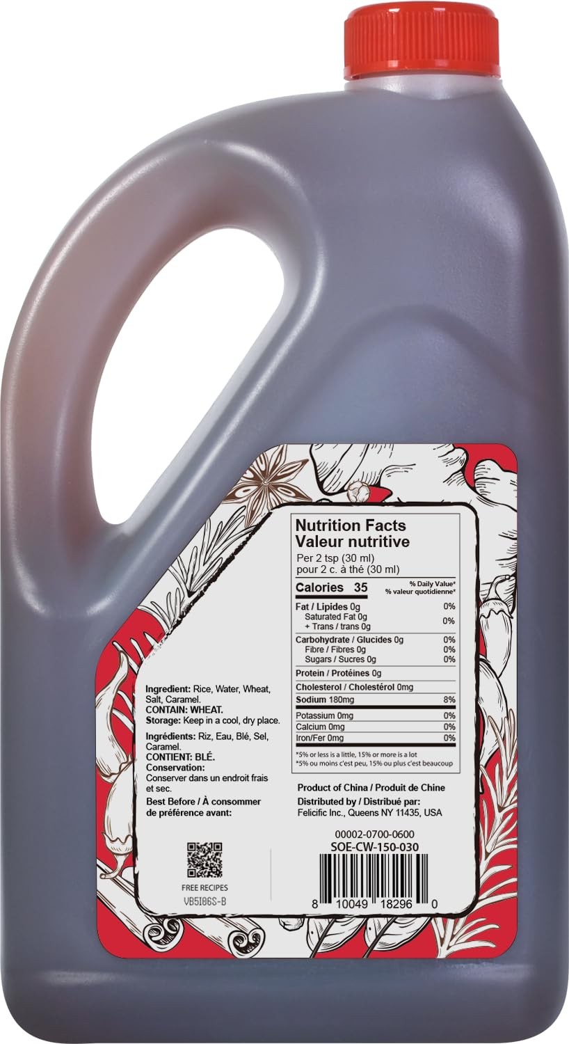 Soeos Shaoxing Cooking Wine, 51.24oz (1500ml), Chinese Cooking Wine, Shaoxing…