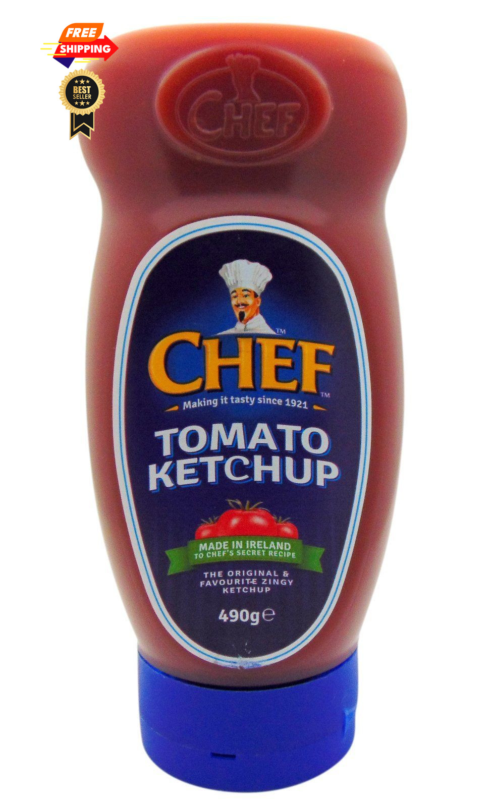 Chef Squeezy Tomato Ketchup 490g 1.08 Pound (Pack of 1)