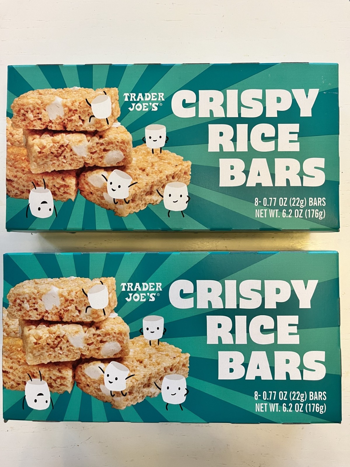 2 Packs Trader Joe’s 8-Count CRISPY RICE BARS Krispies Marshmallow Square Treats