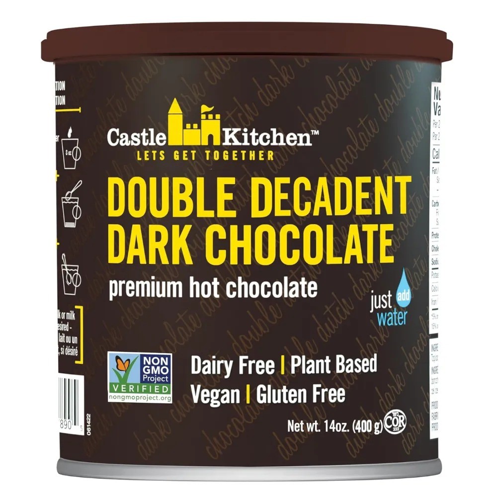 Castle Kitchen Double Decadent Dark Chocolate Hot Cocoa Mix Dairy Free, Vegan