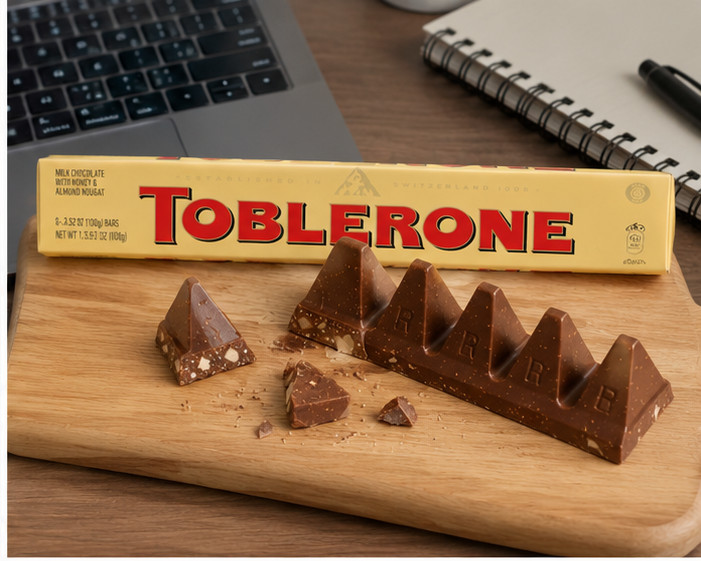 Toblerone Swiss Milk Chocolate Bar, 3.52 oz, 6-Count