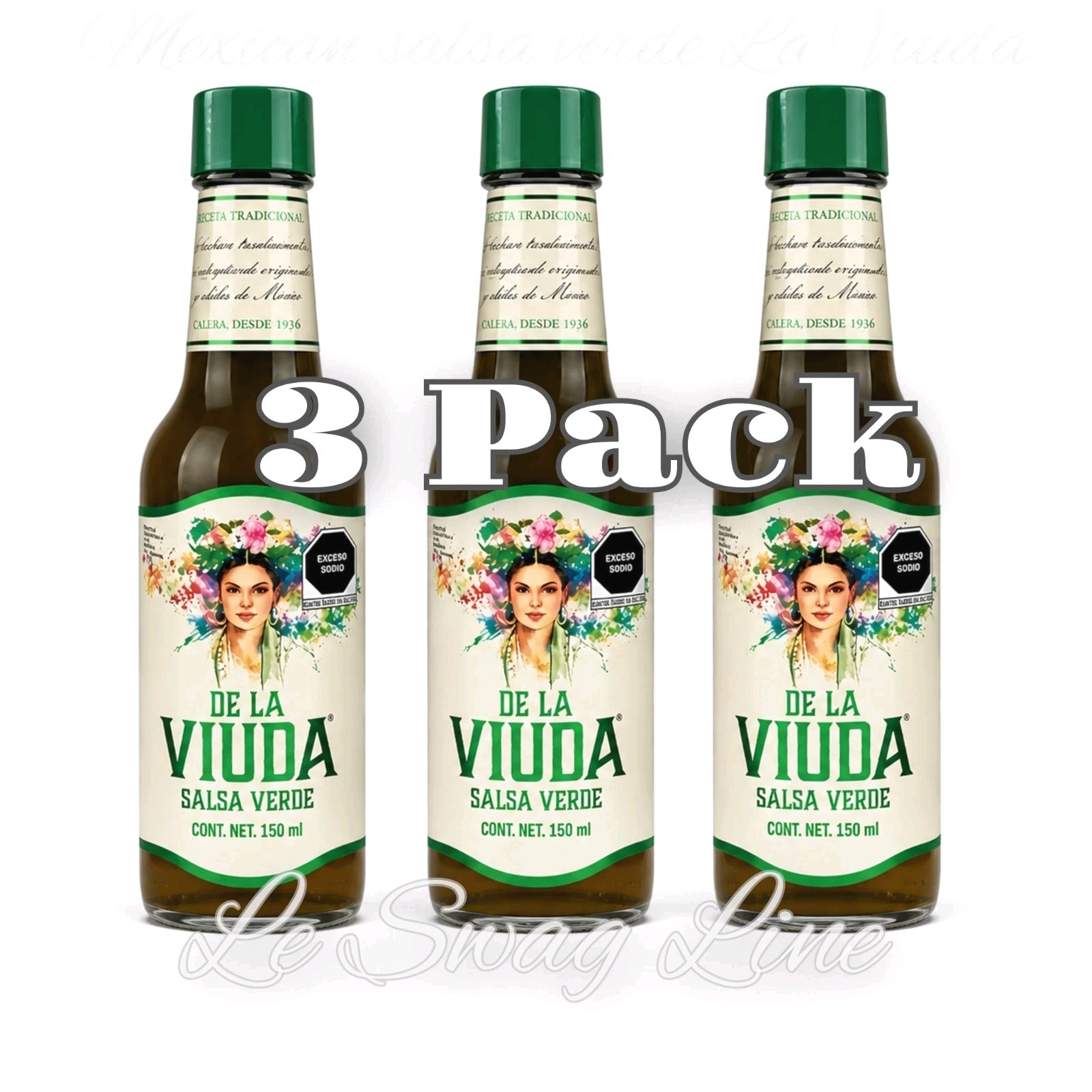 🔥3X De La Viuda Salsa Verde 150mL AUTHENTIC MEXICAN HOT SAUCE TACOS🔥