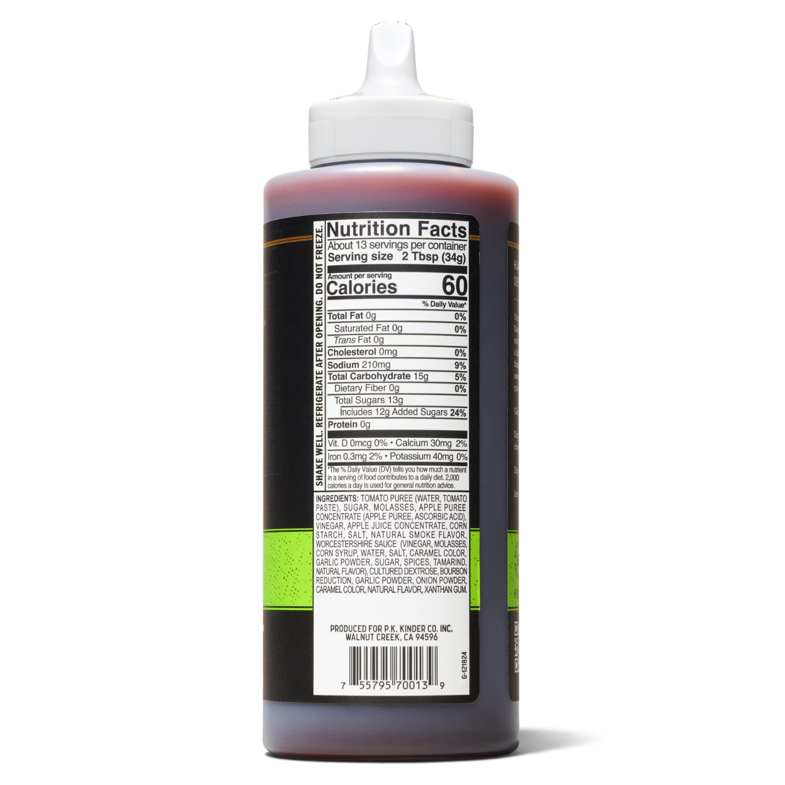 Kinder’s Gold Label Bourbon Apple BBQ Sauce, 15.5 oz Squeeze Bottle
