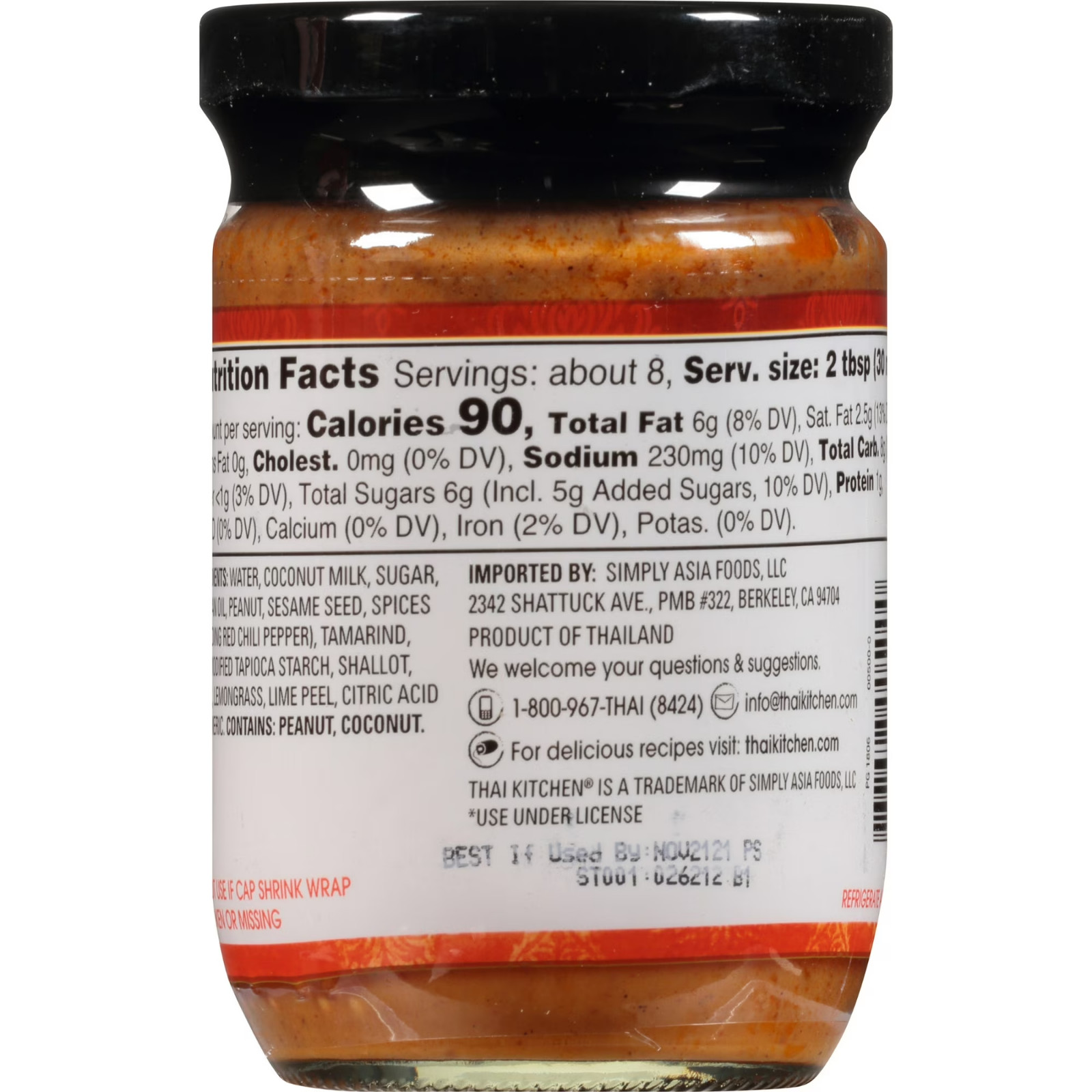 Peanut Satay Dipping Sauce, Mild Flavor, 8 fl oz Free Shipping in 2 days