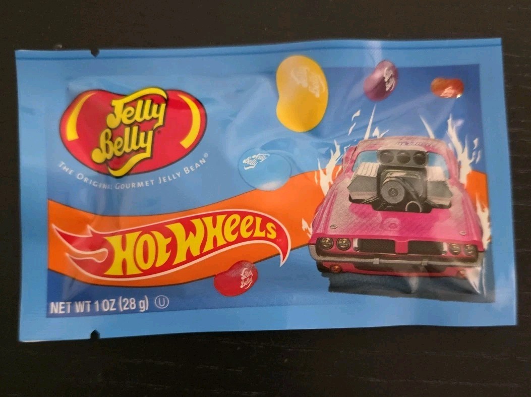 2 NEW bags Jelly Belly Jelly beans BARBIE & HOT WHEELS 1 oz each READ FLAVORS