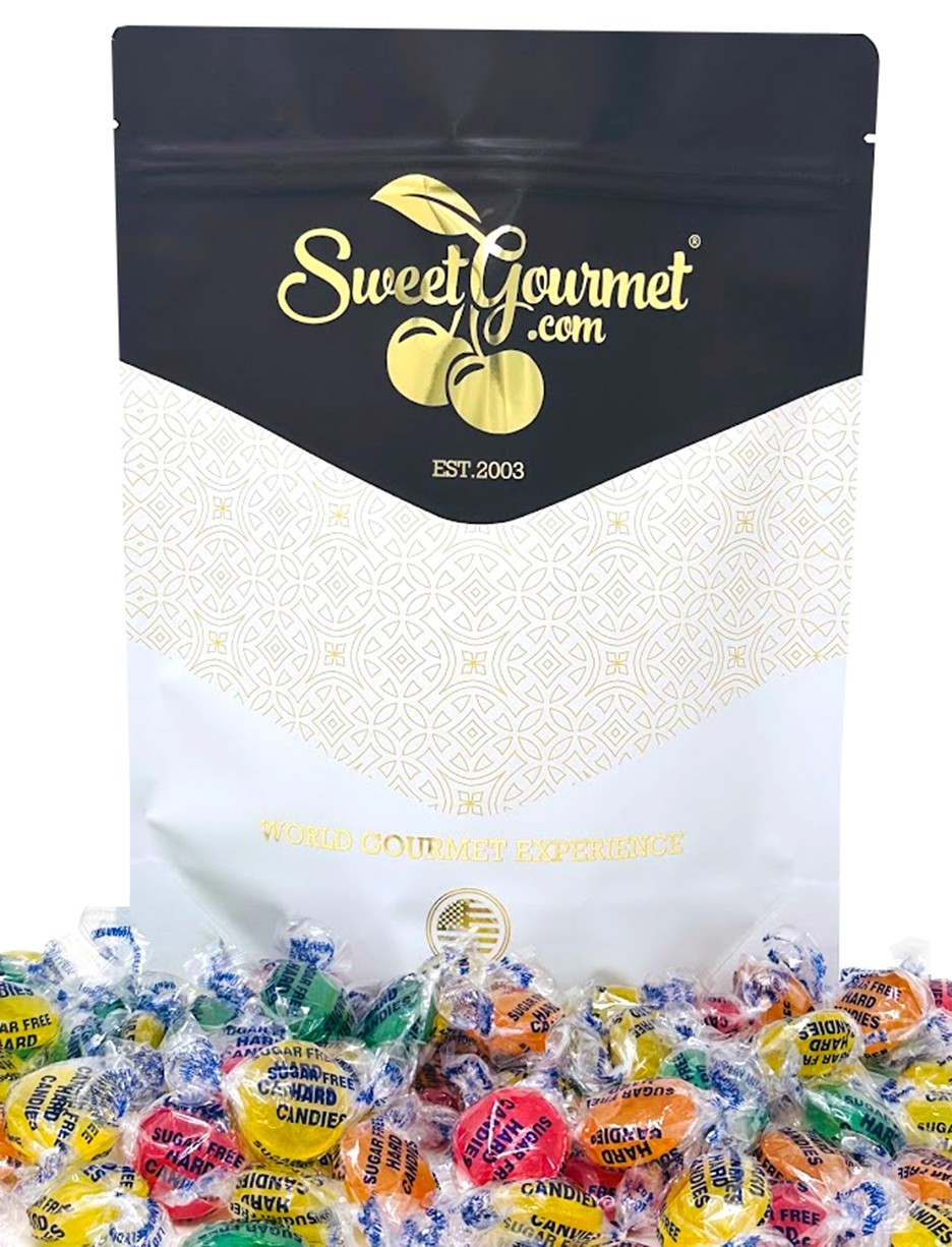 SweetGourmet Sugar-Free Assorted Sour Fruits – Candy Lime, Cherry, Lemon, Orange
