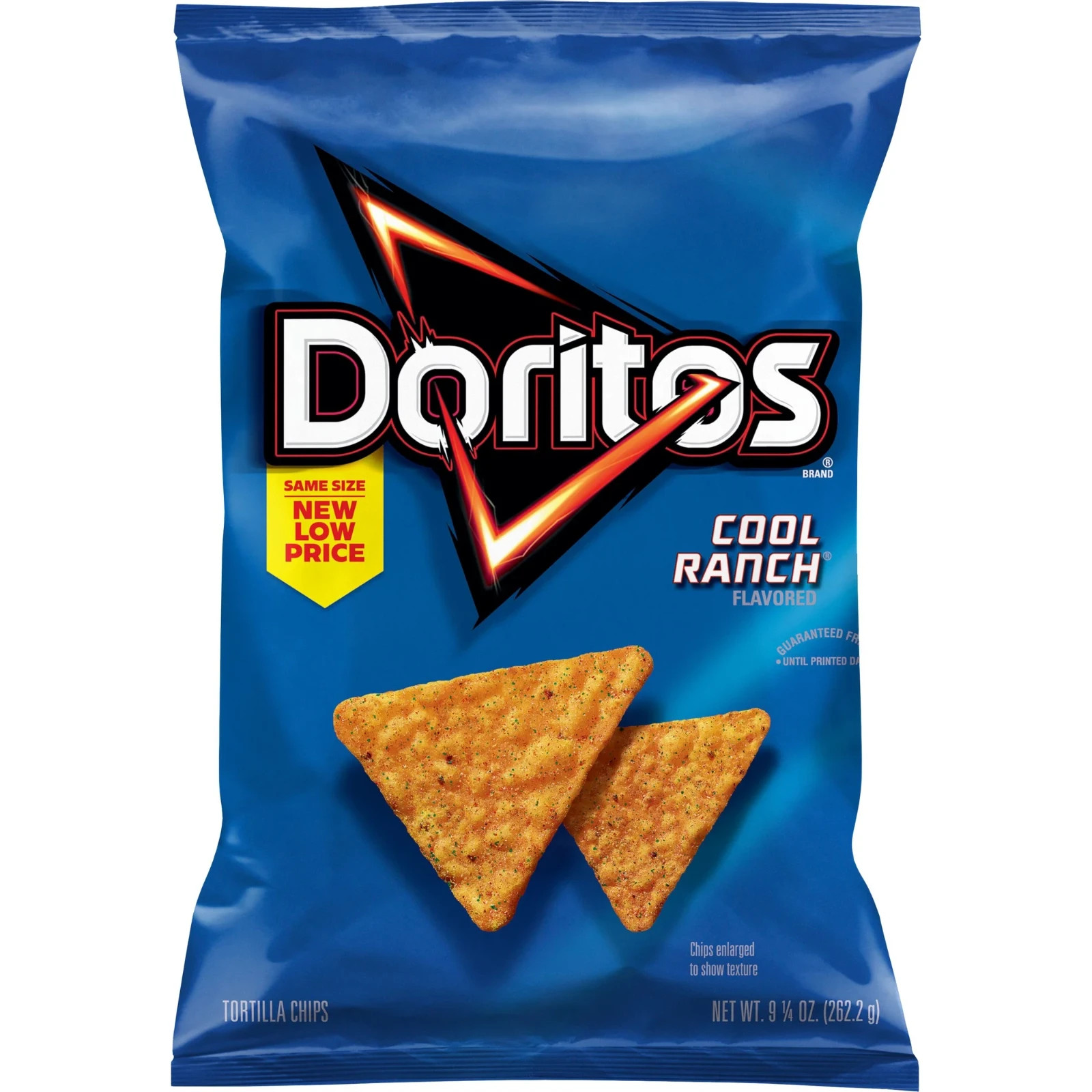 DORITOS COOL RANCH Flavored Tortilla Chips 9.25Oz Bag Snacks (2 Pack)