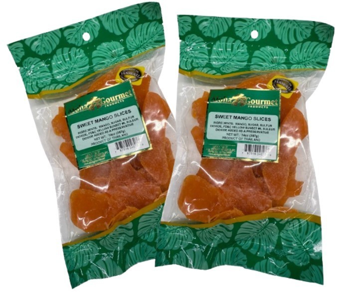 ALOHA GOURMET Dried Sweet Mango Slices 14 oz. FREE SHIPPING -2 bag