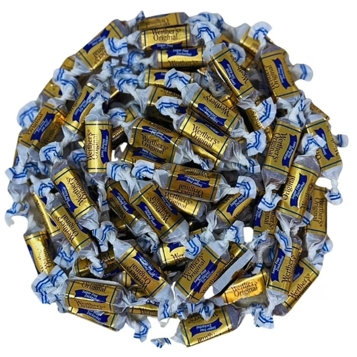 SUGAR FREE CHEWY CARAMELS WERTHER’s original- TASTY Candy~LIMITED VALUE BULK BAG