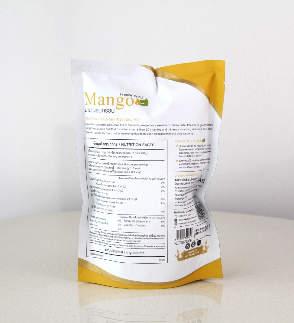 Freeze Dried Tropical Fruit Discovery Pack 4x30g Thai No Sugar Crispy Snack