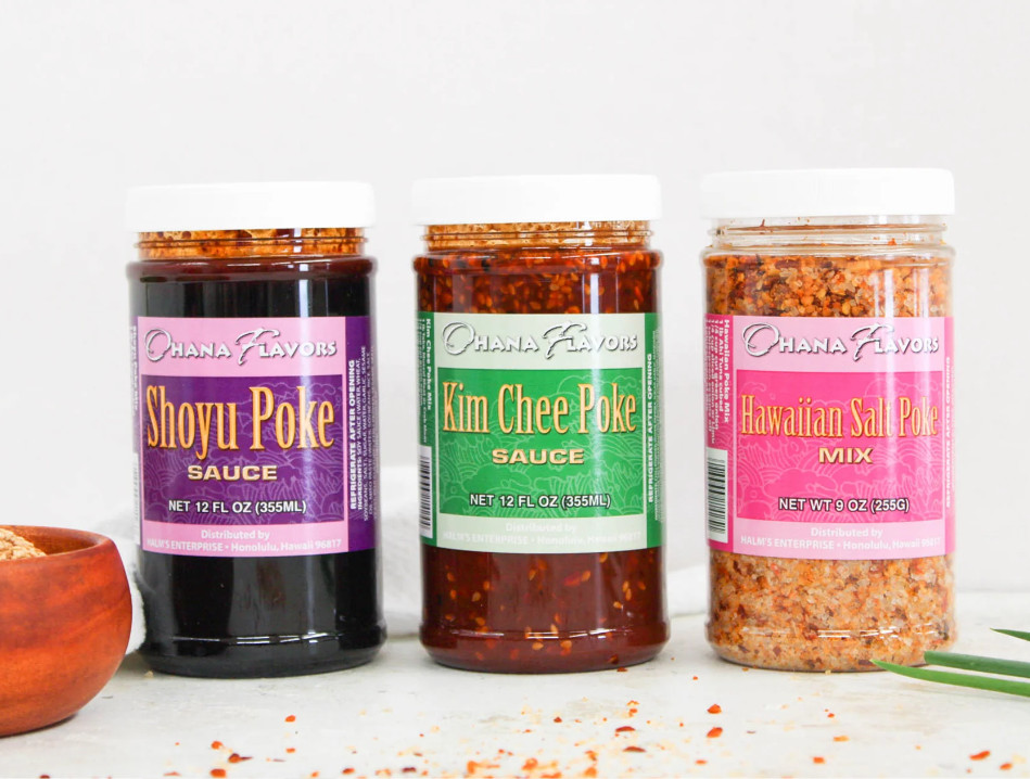 POKE FAVORITES TRIO – 3 BOTTLES OF 12 OZ SAUCES/SPICES