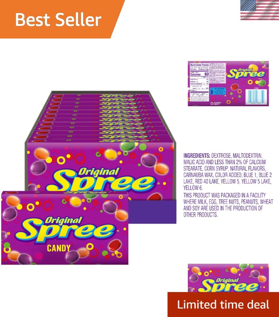 Spree Hard Candy – 5oz Theater Boxes, Perfect Companion for Movies