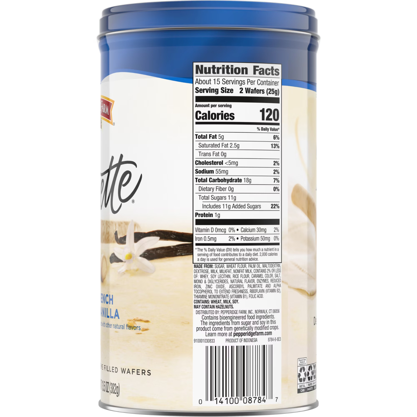 Pepperidge Farm pirouette Cookies french vanilla Crème Filled Wafers 13.5oz T…