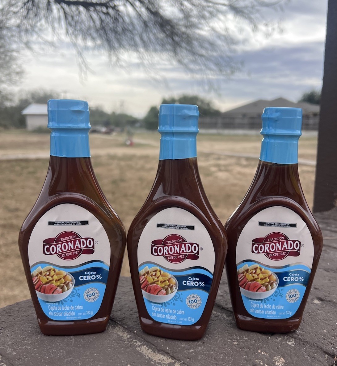 3 Bottles Cajeta CORONADO Cero % Sugar 333g Cajeta De Leche De Cabra Sin Azucar