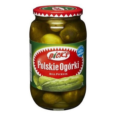 Bicks Polskie Ogorki Dill Pickles, (1L), 33.81 fl.oz., Jar, {Imported from Ca…